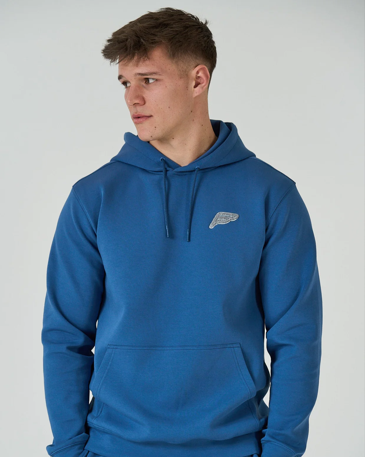 Mens Azure Blue Tech Jog Hoody