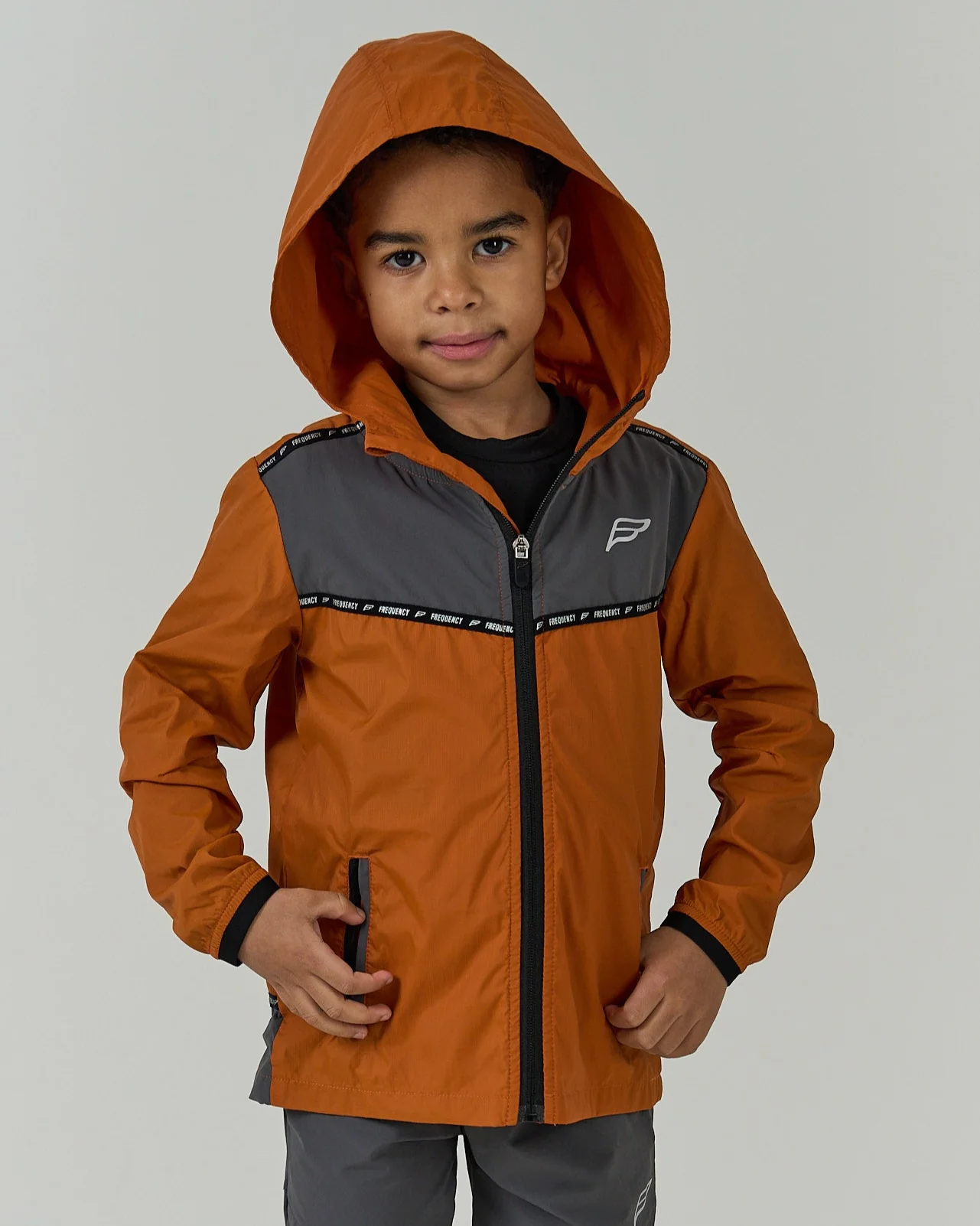 Infants Burnt Orange Action Tech Tracksuit - Image 4