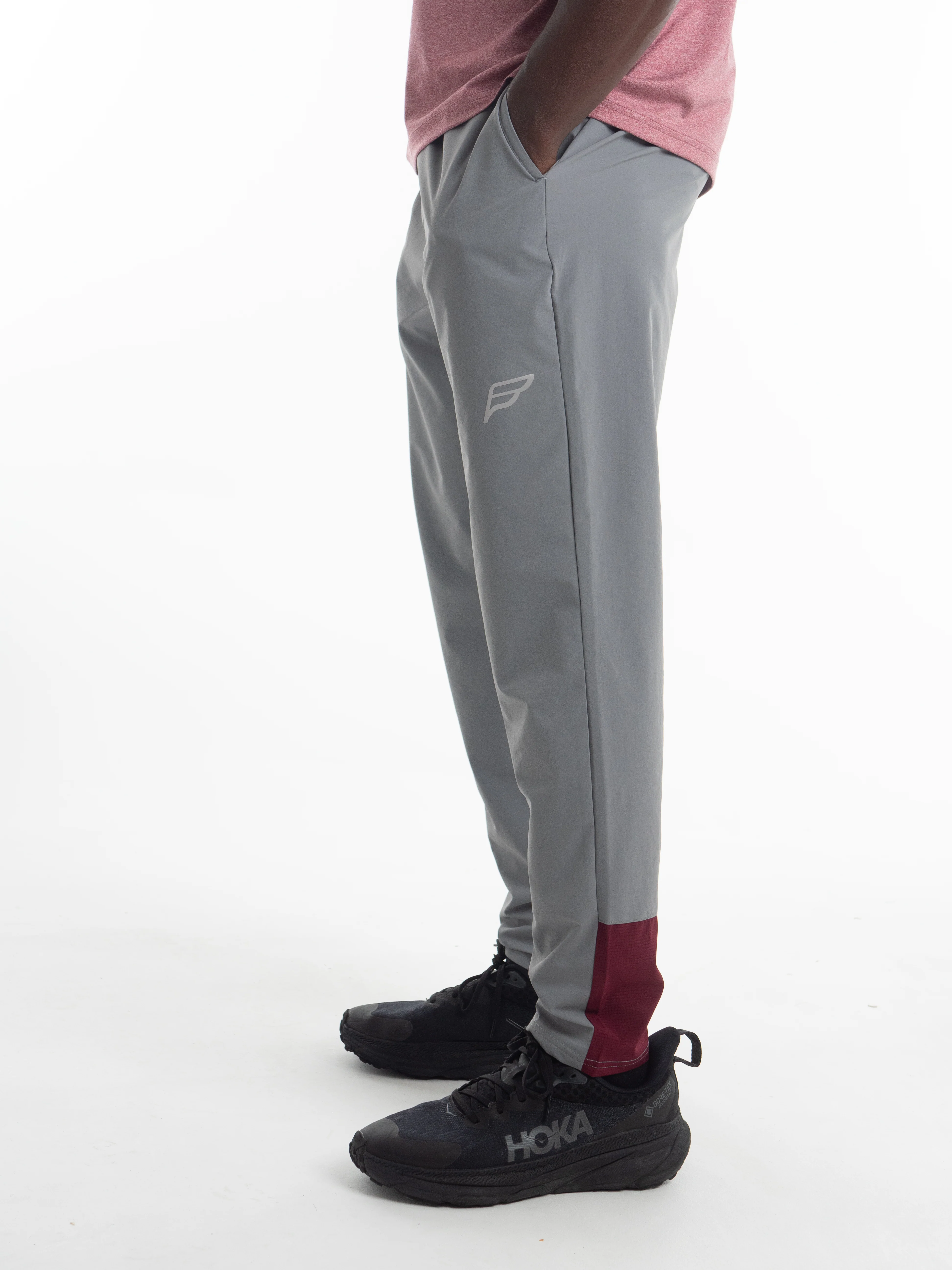 Mens Grey Action Pro Track Pants - Short Leg