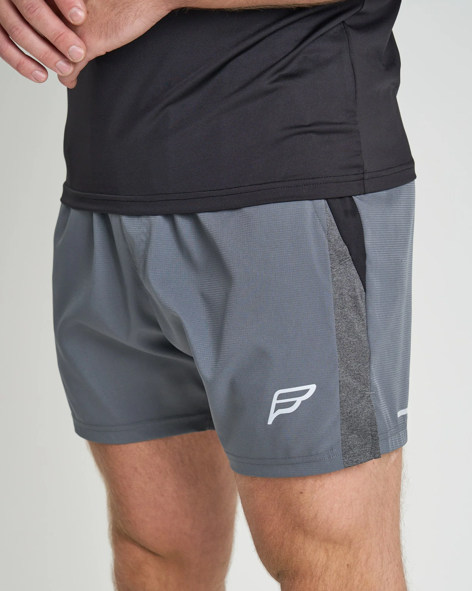 Mens Grey Strength Pro 5" Shorts - Image 3