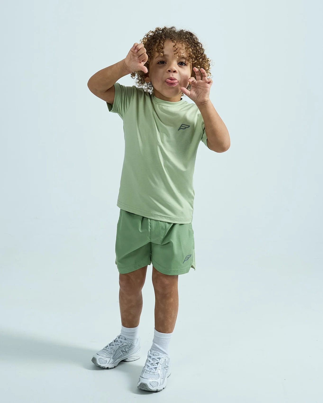 Infants Arc Shorts Set - Pastel Green - Image 3