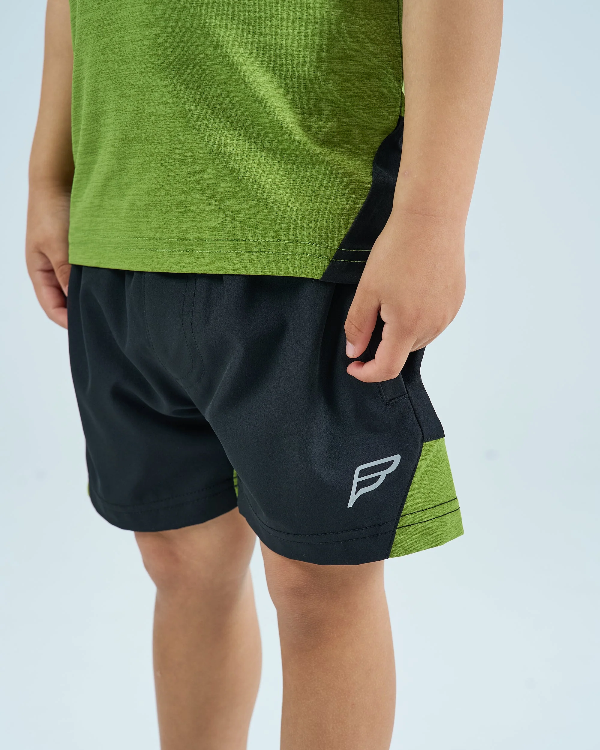 Infants Rise Shorts Set - Lime - Image 4