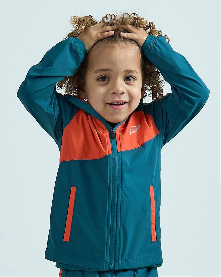 Infants Stride 3 Piece Shorts Set - Teal/Orange - Image 5