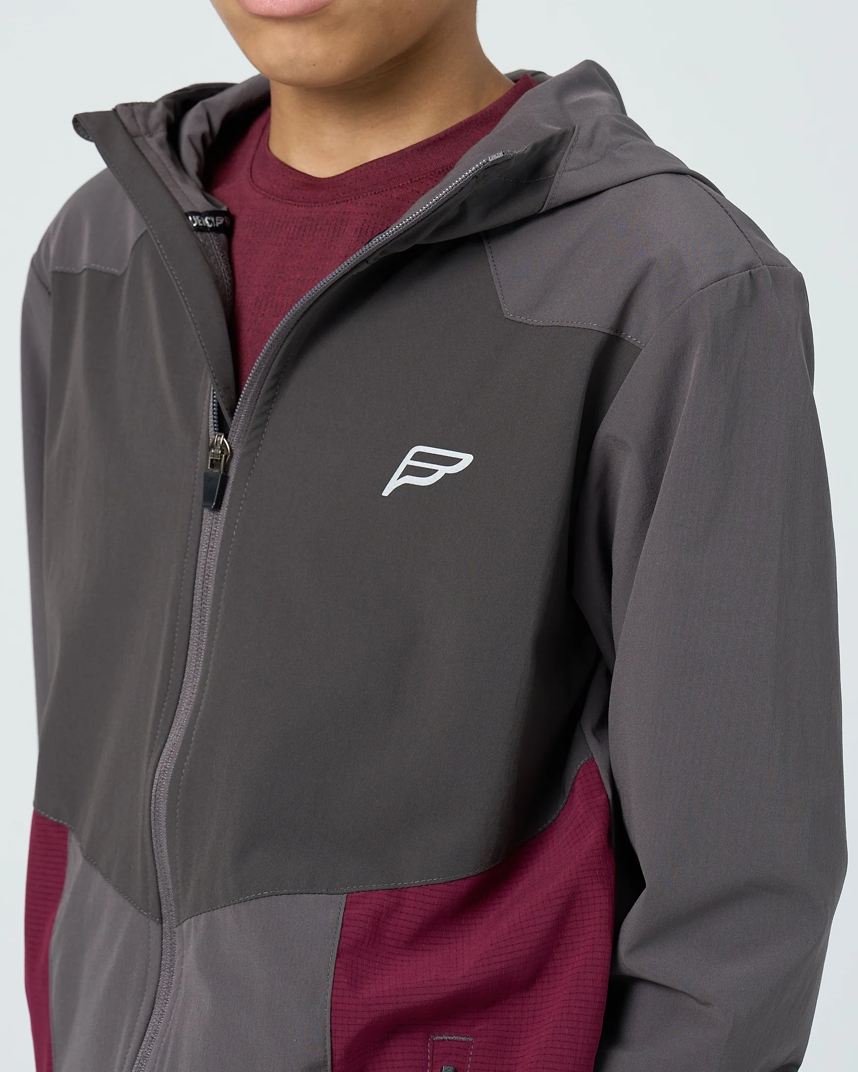 Juniors Dynamic 3 Piece Tracksuit - Deep Maroon - Image 4
