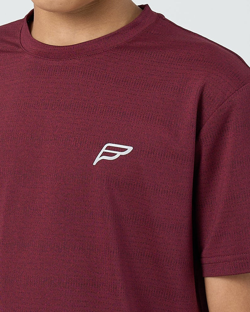 Juniors Elevate T-Shirt - Maroon - Image 3