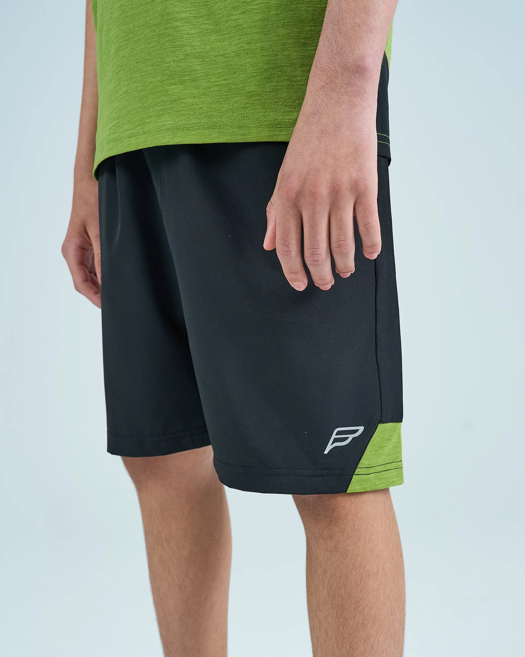 Juniors Rise Shorts Set - Lime - Image 4
