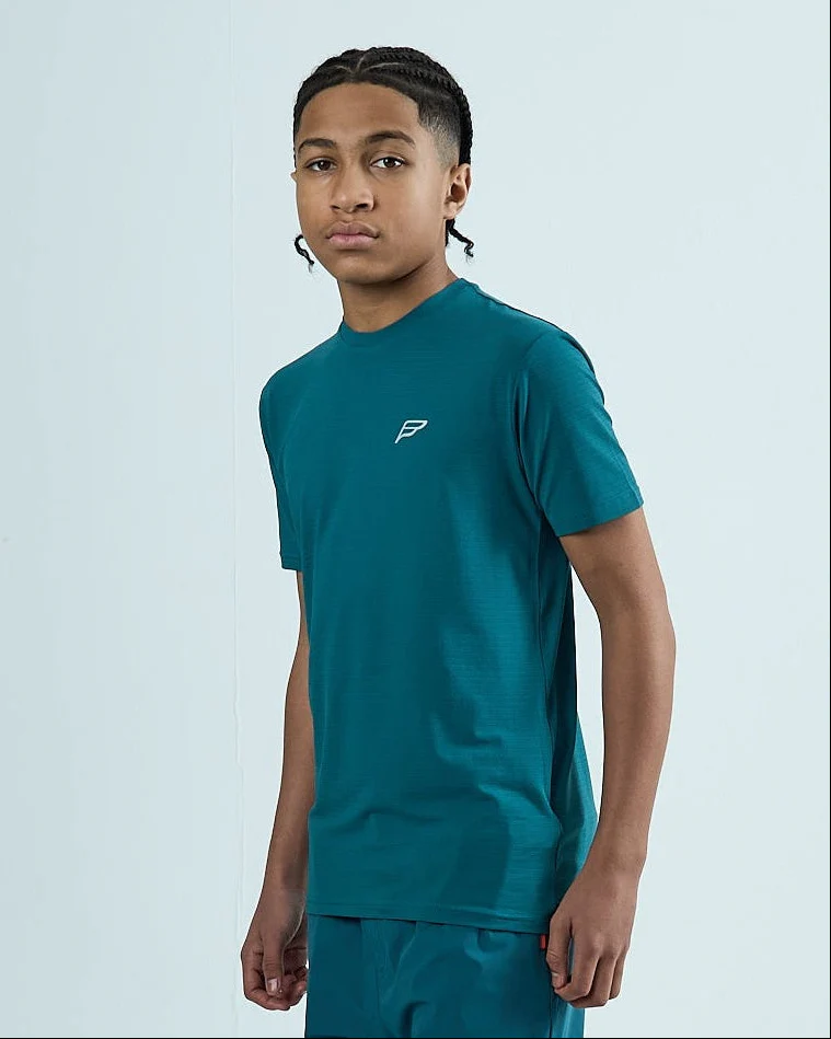 Juniors Stride 3 Piece Shorts Set - Teal/Orange - Image 3