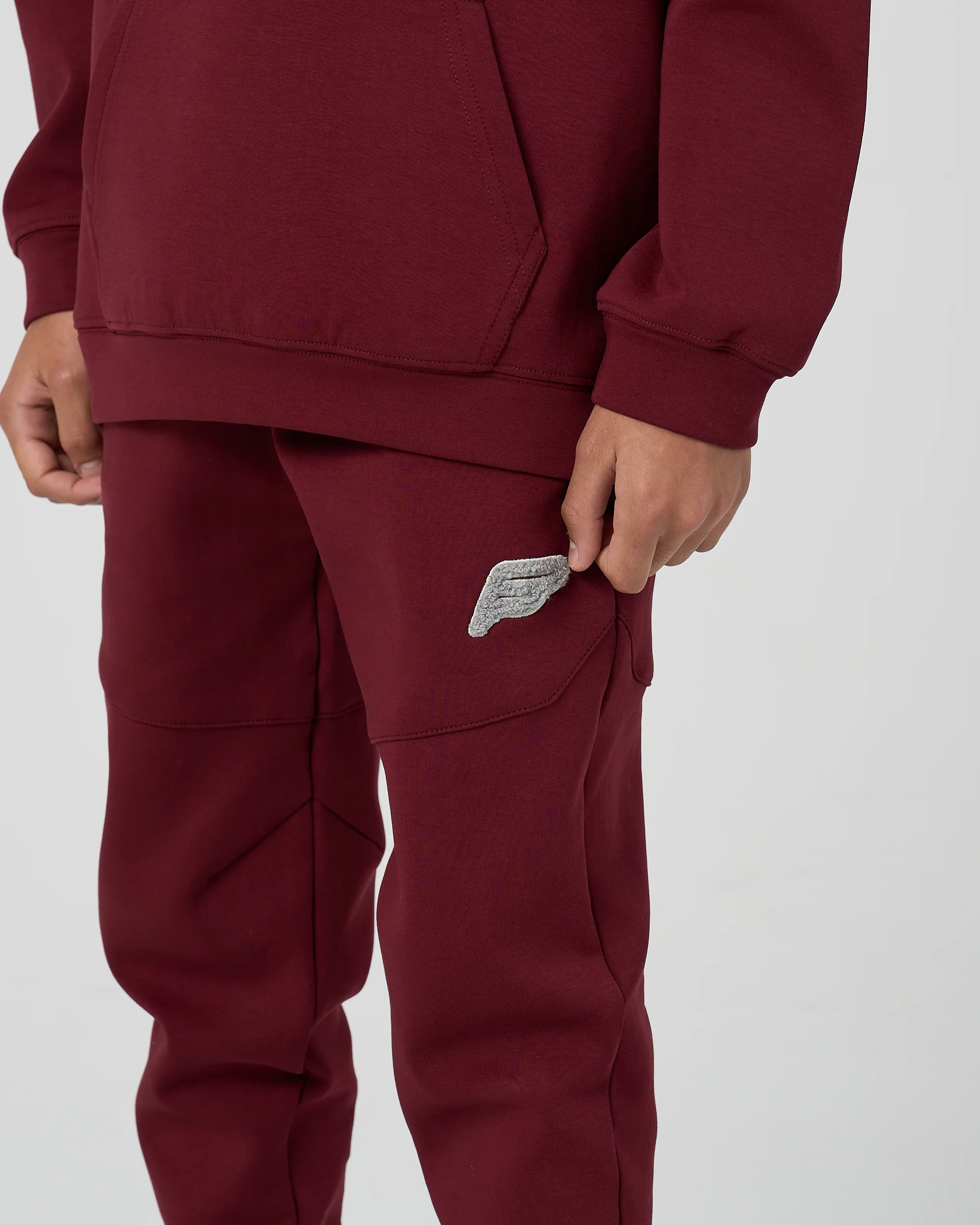 Juniors Tech Jogsuit - Burgundy - Image 4