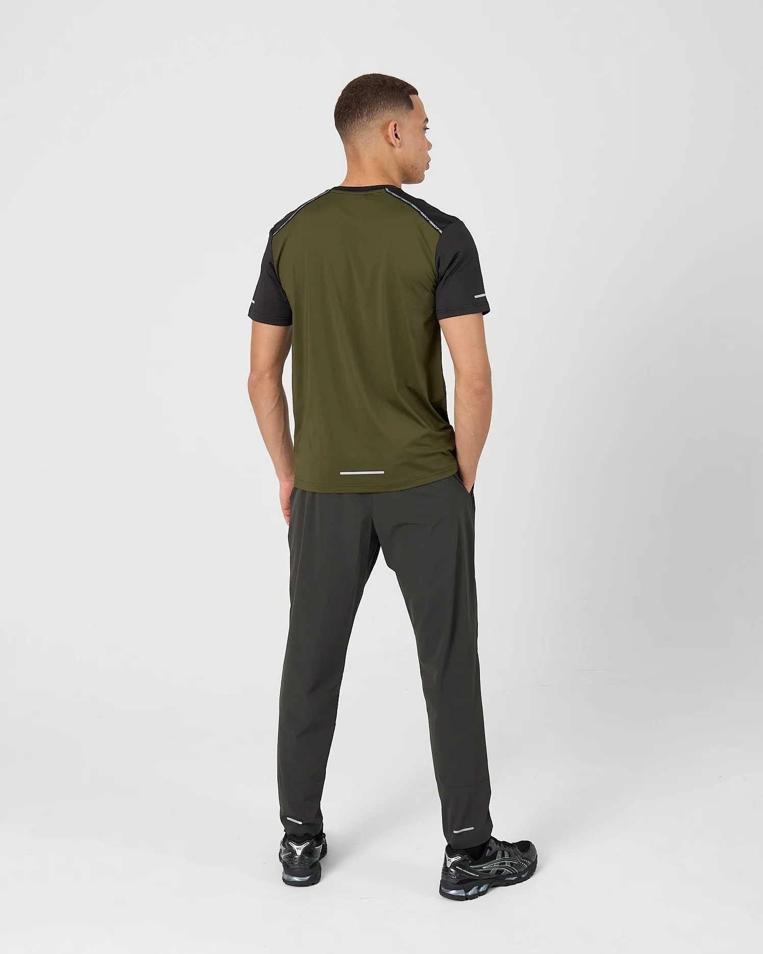 Mens A-Tech Pro T-Shirt - Khaki/Black - Image 4