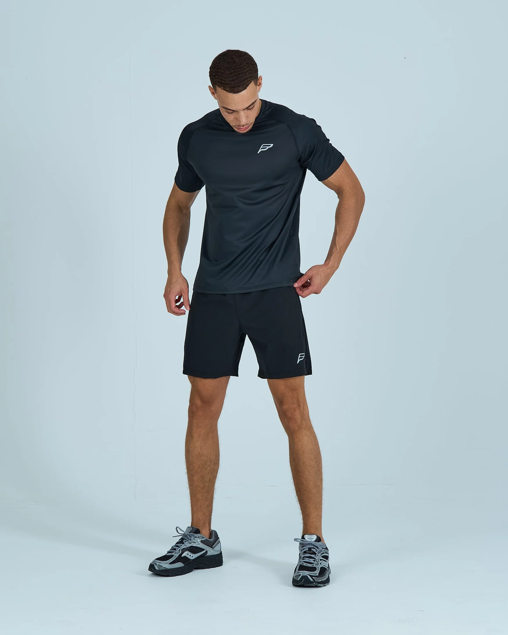 Mens Core Flow Shorts - Black - Image 4