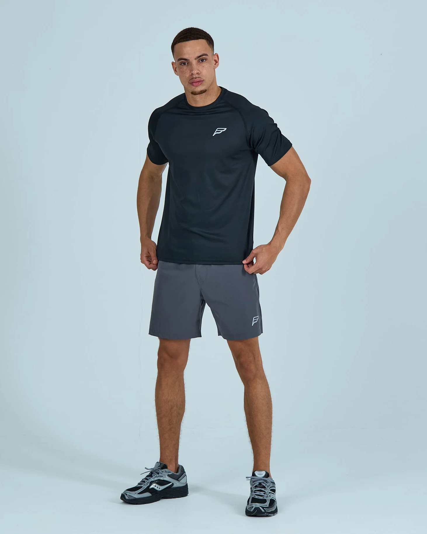 Mens Core Shorts Set - Black/Grey - Image 4