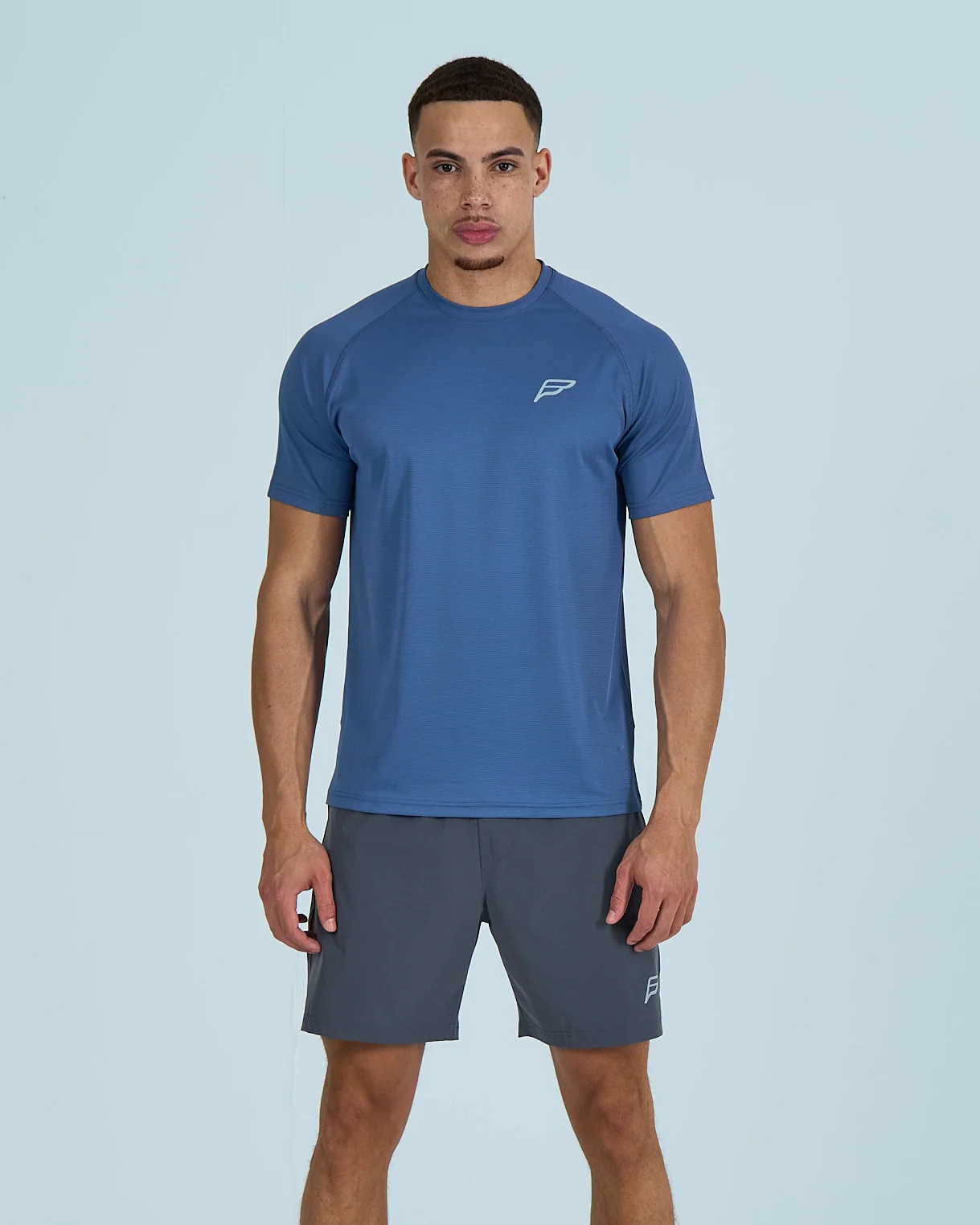 Mens Core Shorts Set - Blue/Grey - Image 2