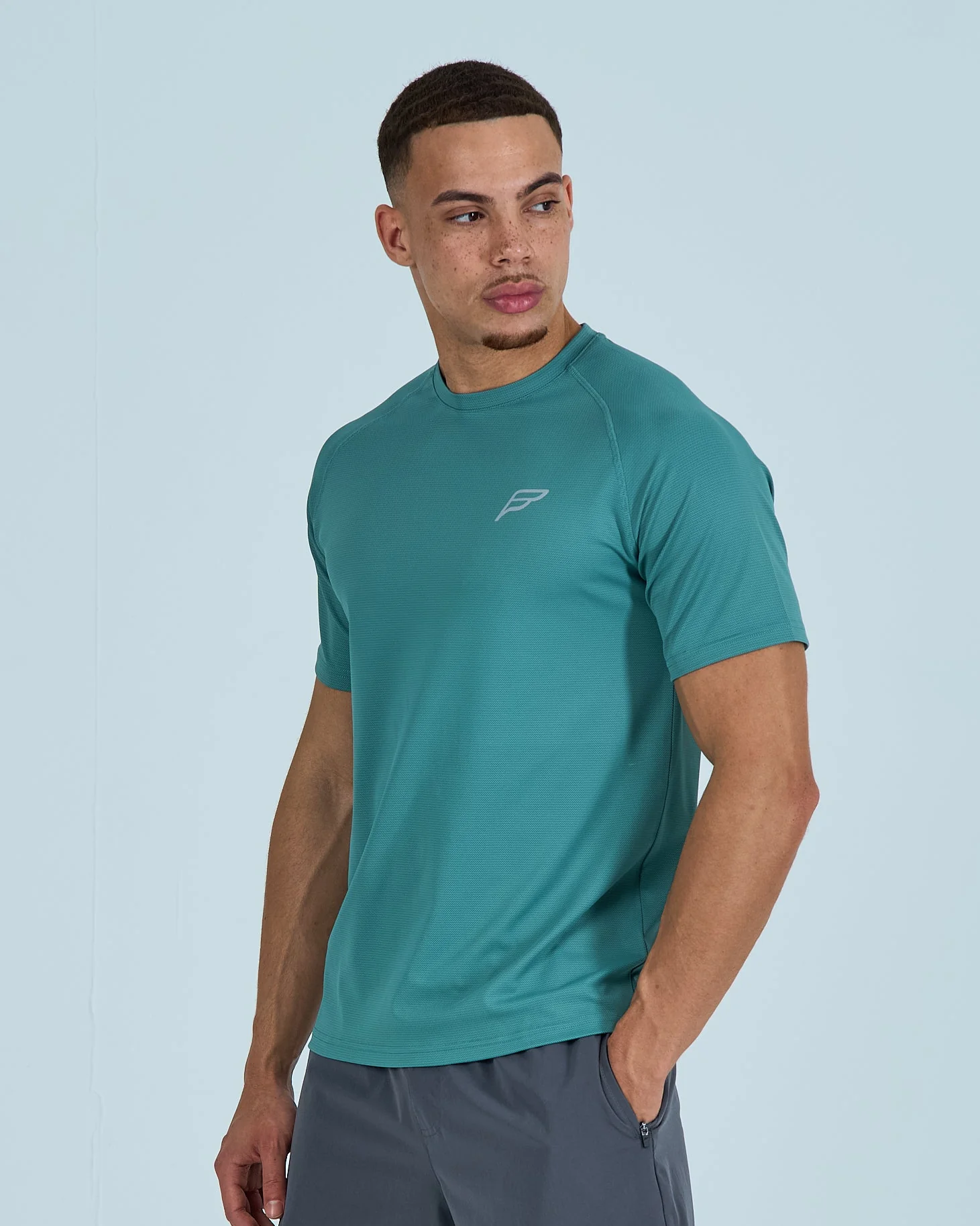 Mens Core Shorts Set - Green/Grey - Image 3