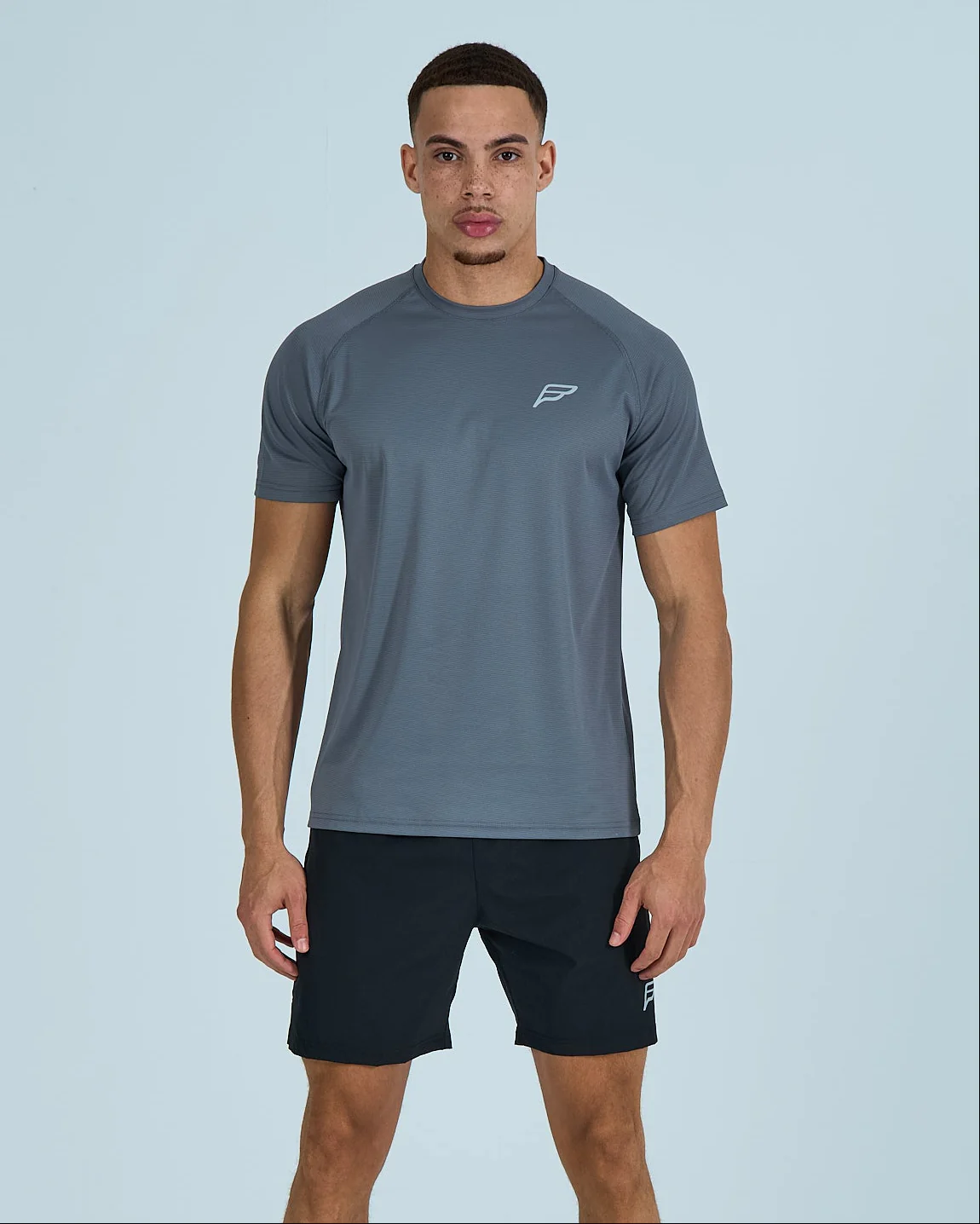 Mens Core Shorts Set - Grey/Black - Image 2