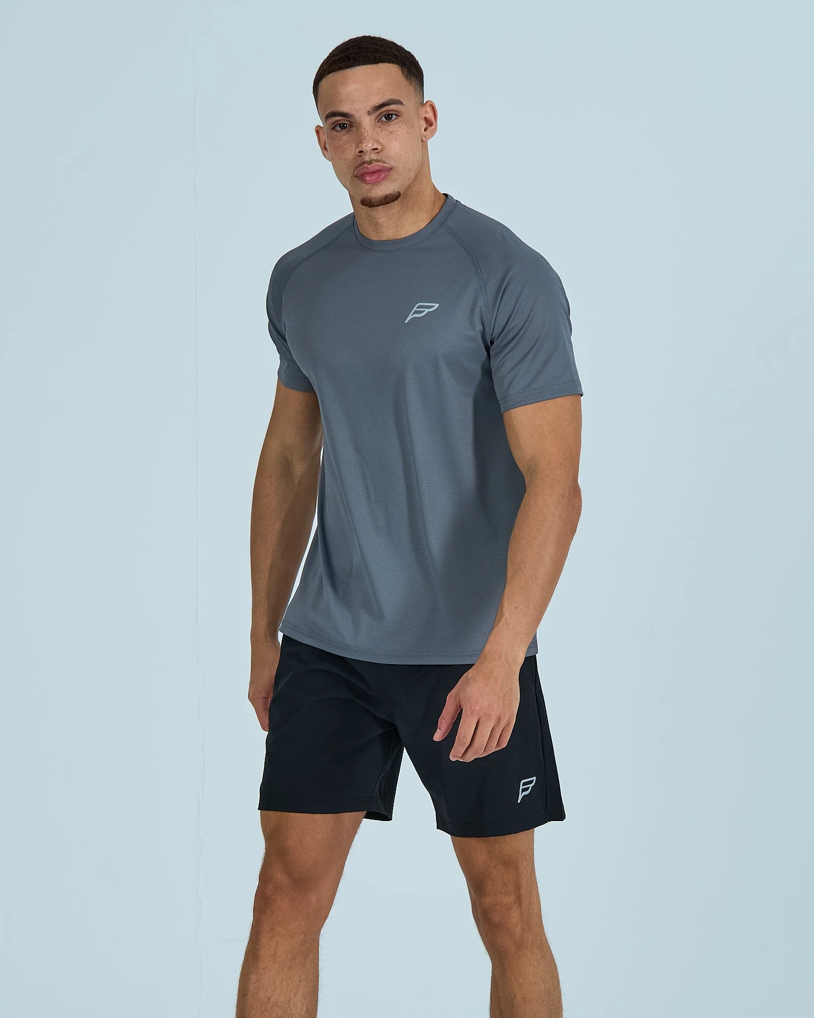 Mens Core Shorts Set - Grey/Black - Image 4