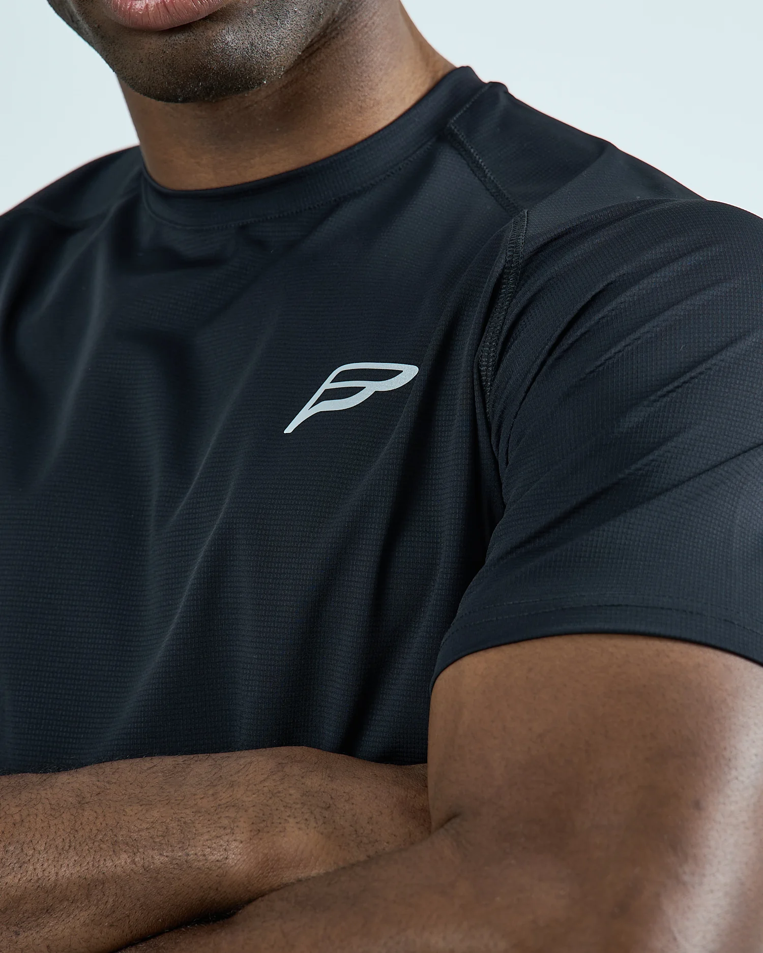 Mens Grid Tech T-Shirt - Power Black - Image 3