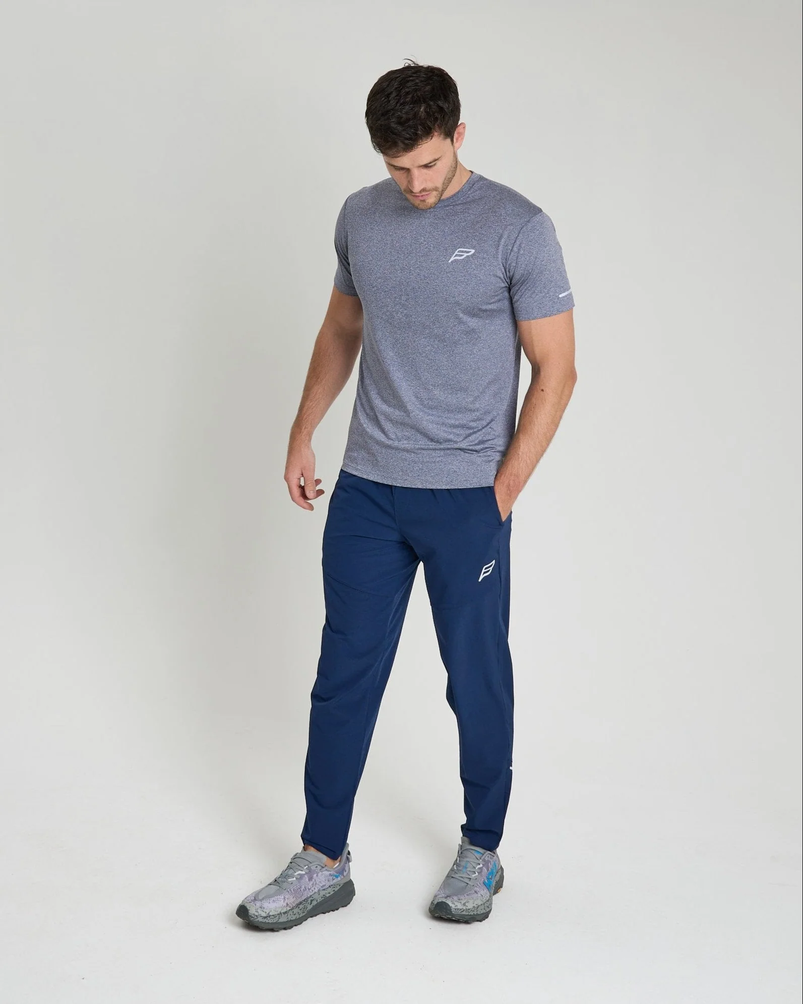 Mens Navy Elevate Pro Track Pants - Short Leg - Image 3