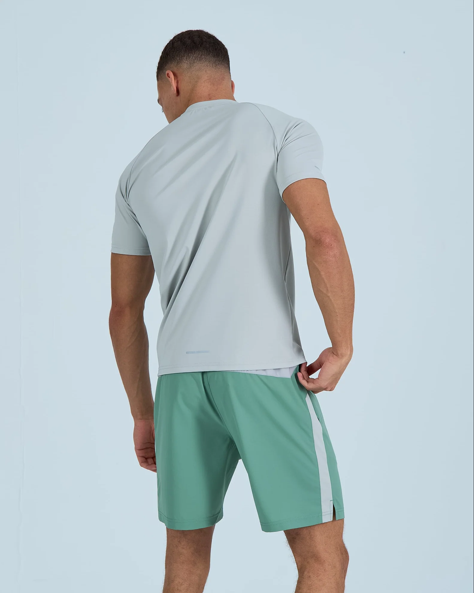 Mens Pace Shorts - Green/Greige - Image 4