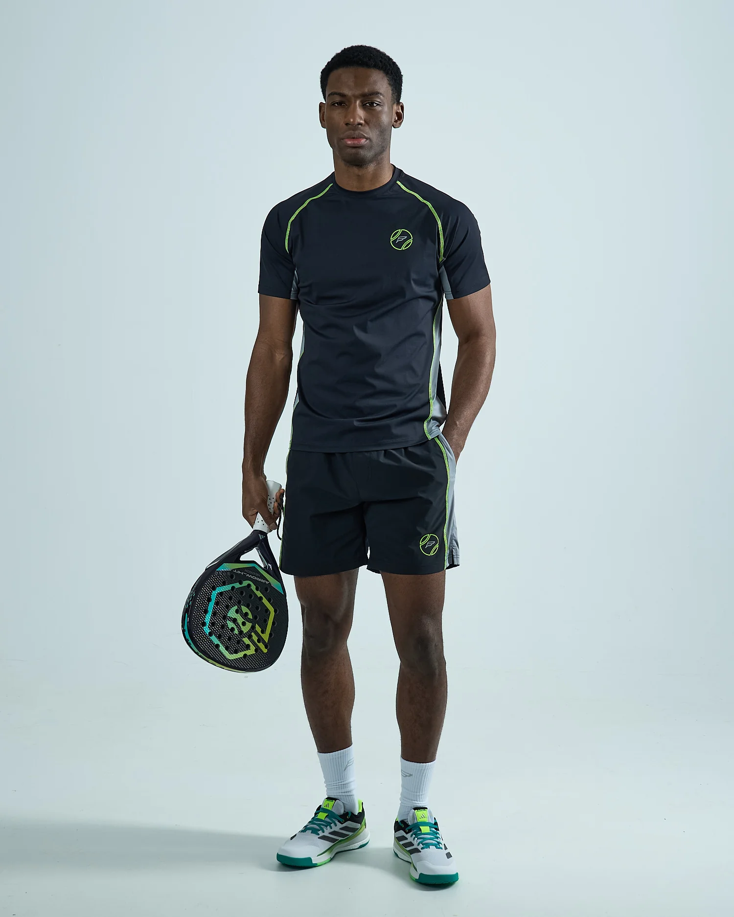 Mens Pulse Padel Shorts - Black - Image 4