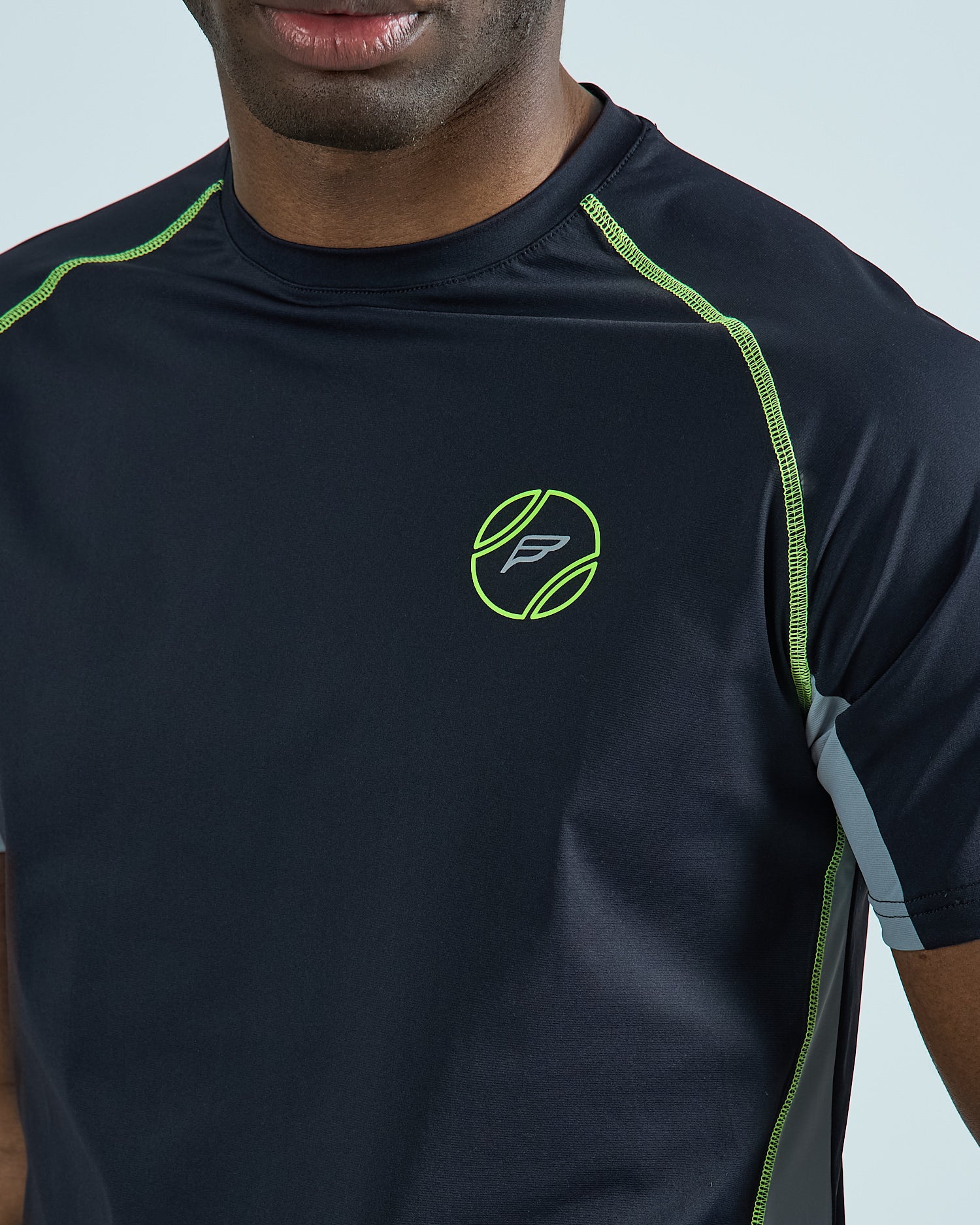 Mens Pulse Padel T-Shirt - Black - Image 3
