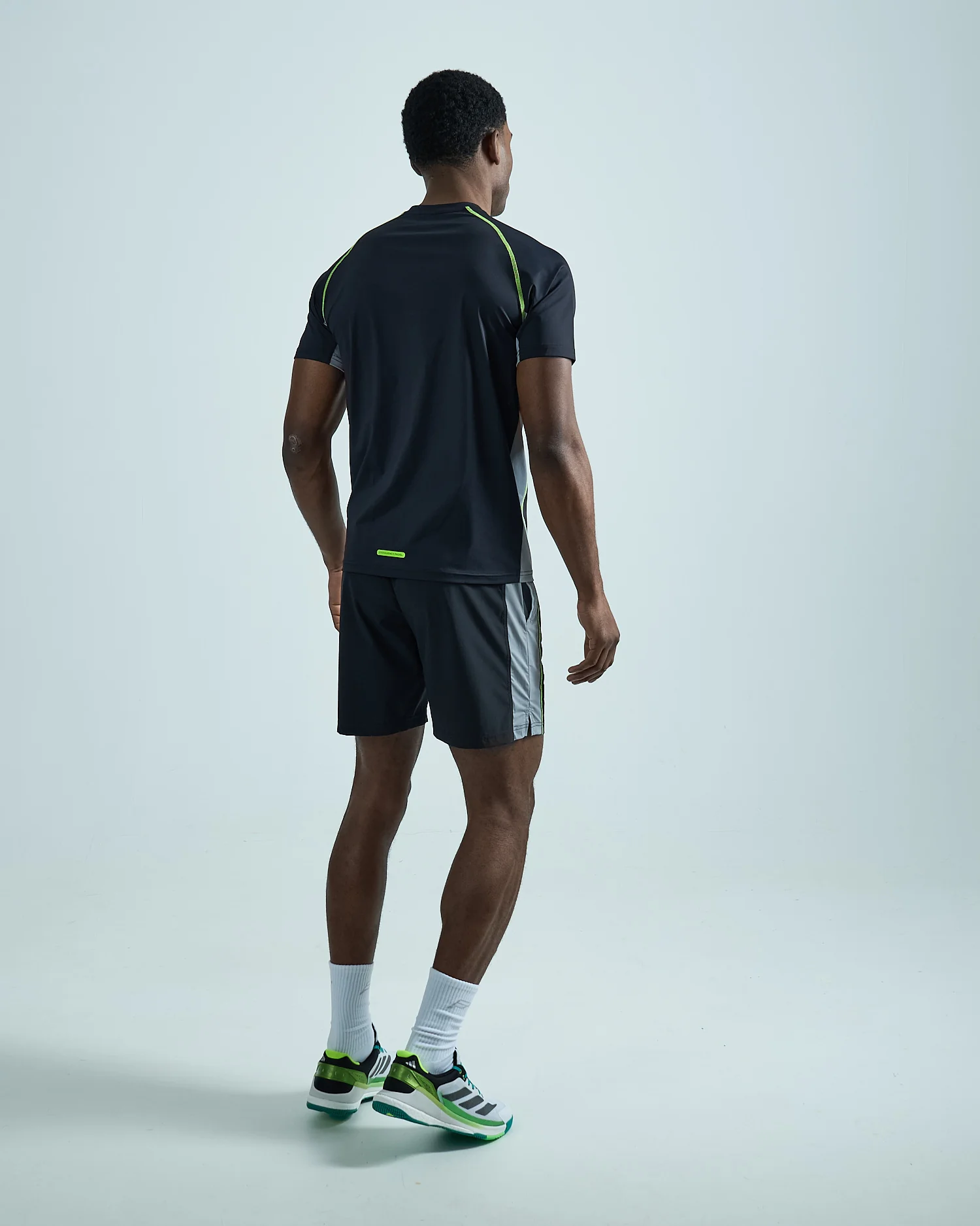 Mens Pulse Padel T-Shirt - Black - Image 4