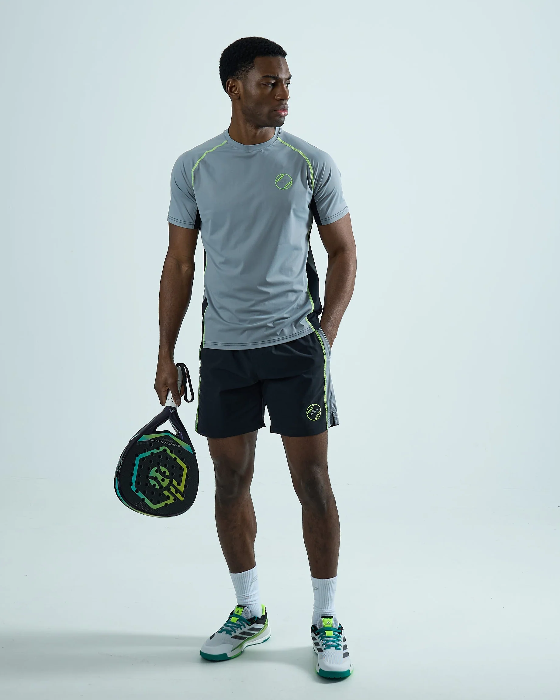 Mens Pulse Padel T-Shirt - Grey - Image 5