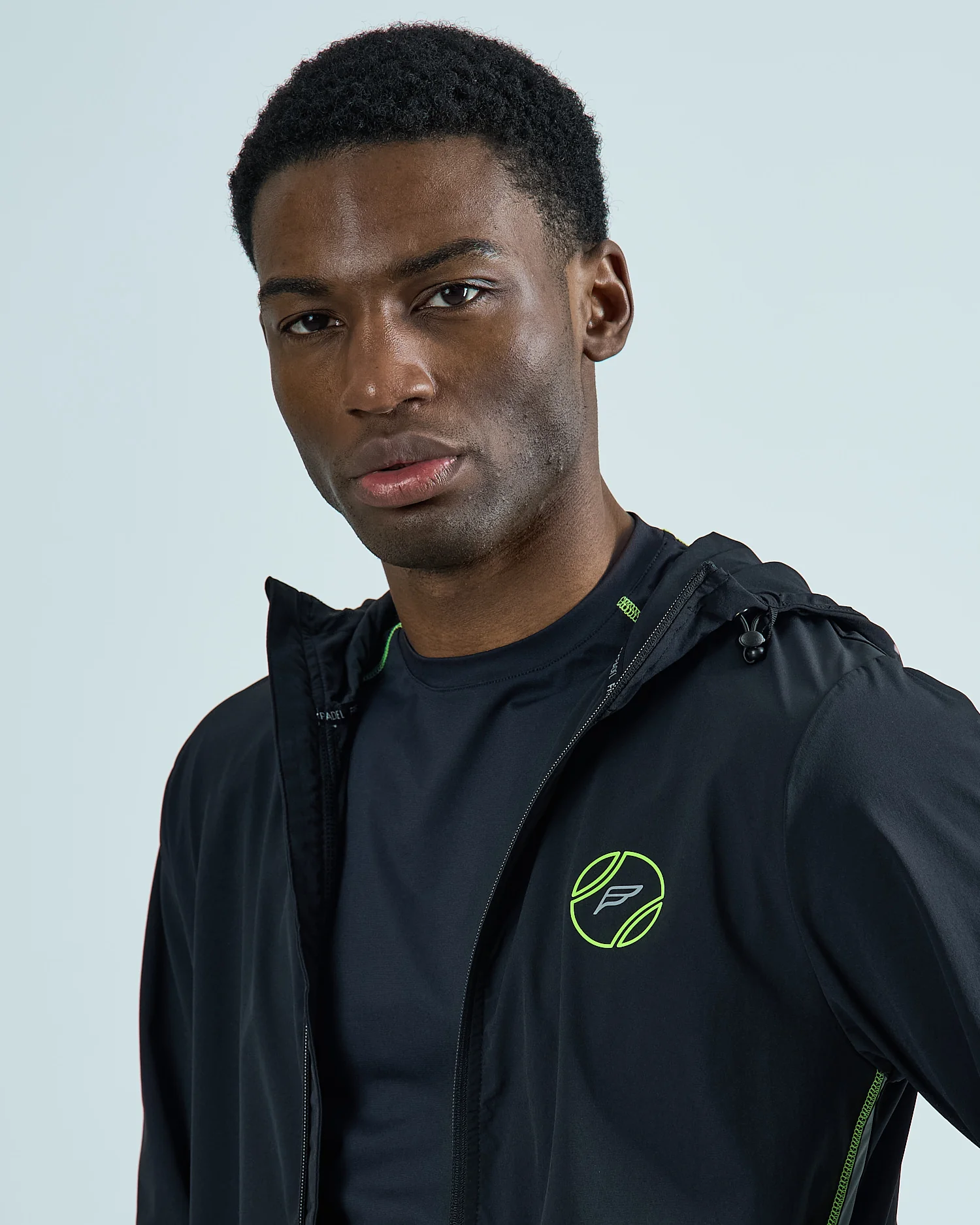 Mens Pulse Padel Windbreaker - Black - Image 3