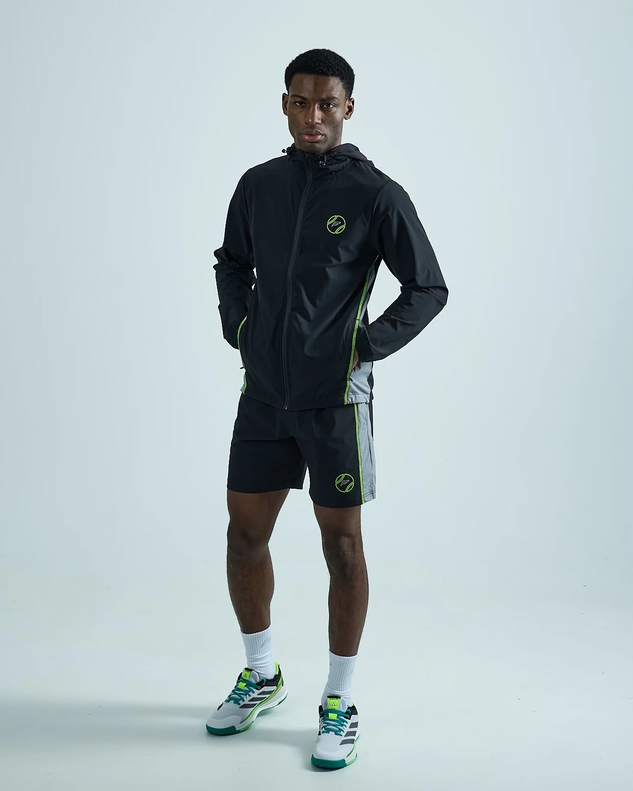 Mens Pulse Padel Windbreaker - Black - Image 6