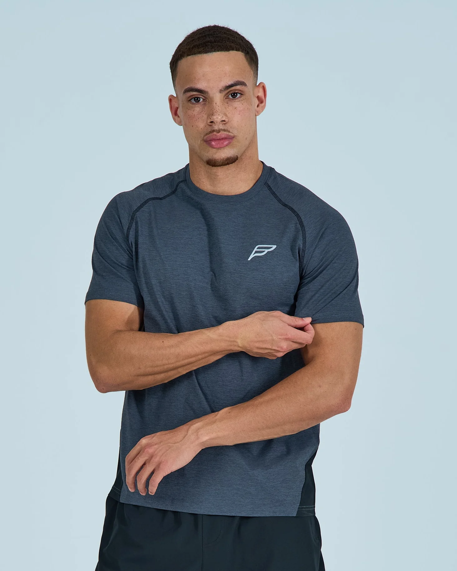 Mens Rise Shorts Set - Matte Black - Image 3