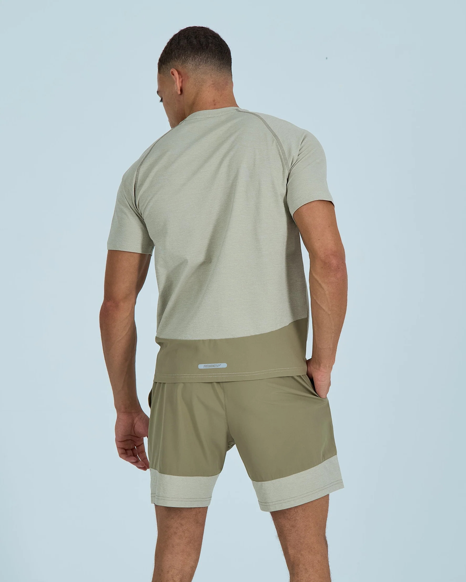 Mens Rise Shorts Set - Stone Beige - Image 4