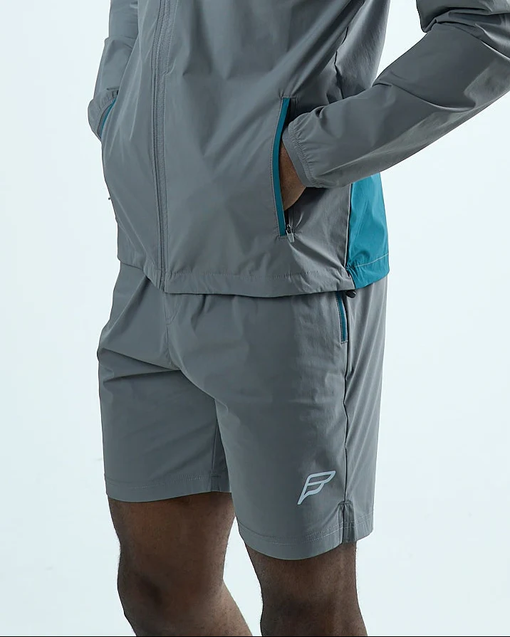 Mens Stride Shorts - Grey/Teal - Image 4