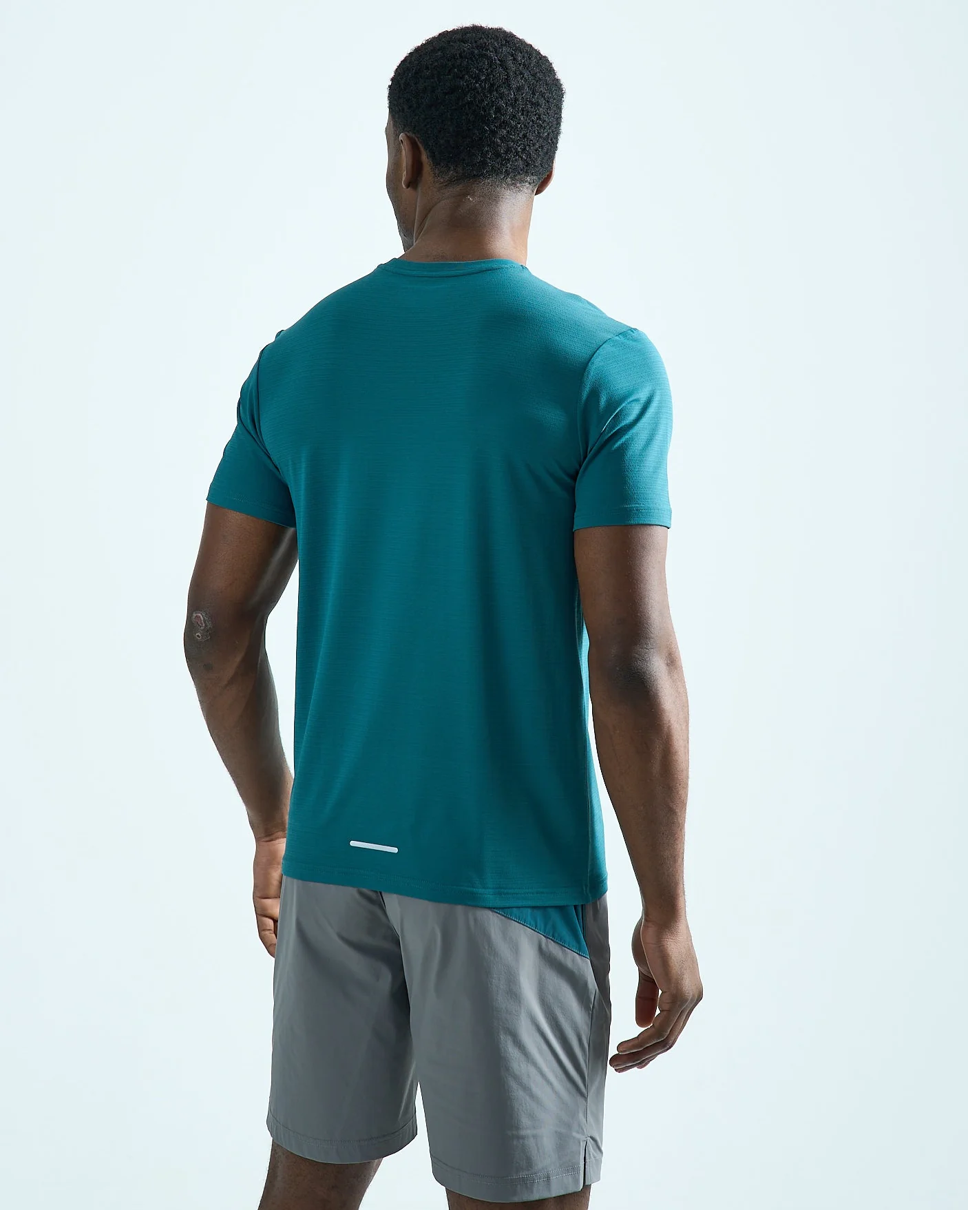 Mens Stride Shorts Set - Grey/Teal - Image 4