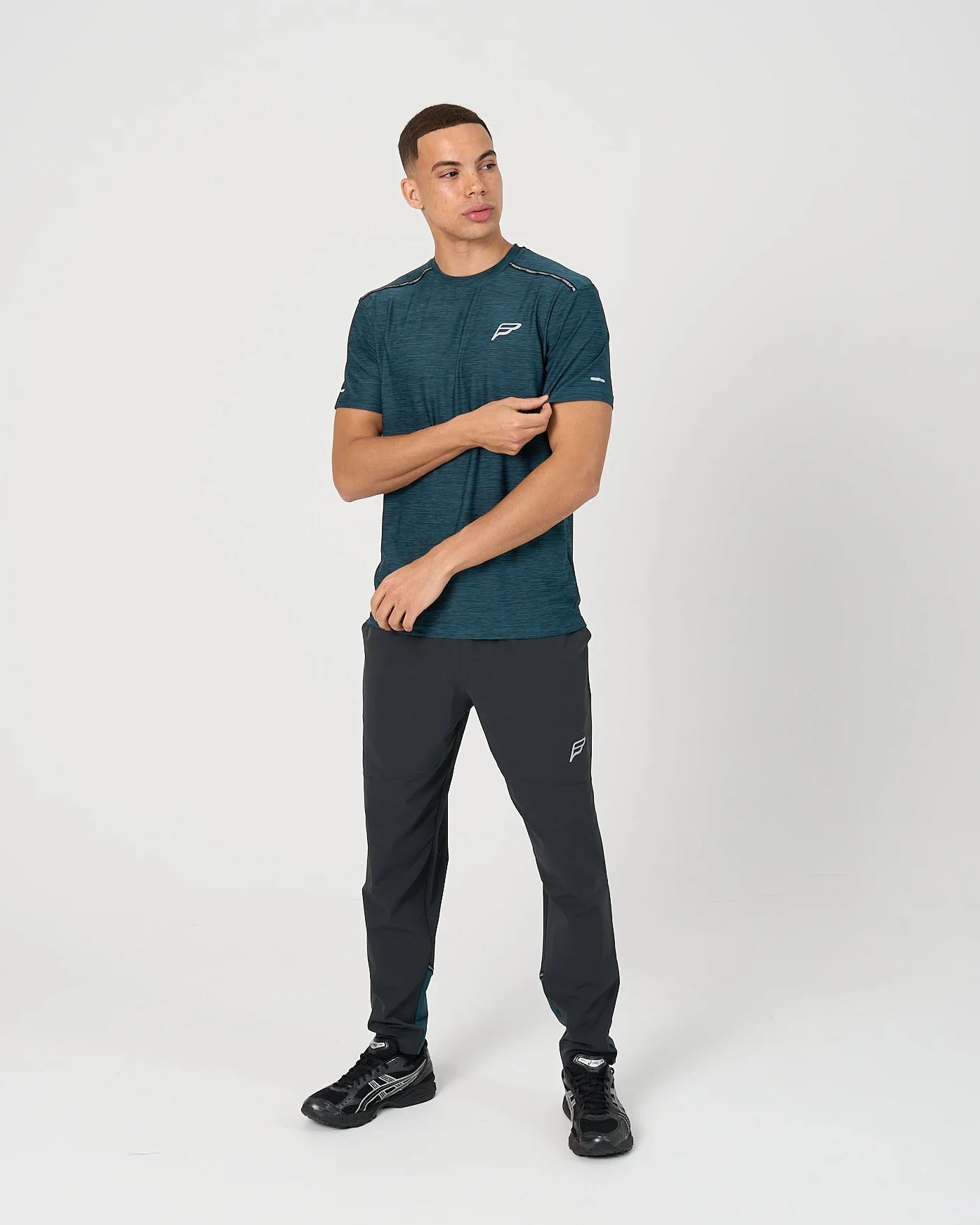 Mens Transform T-Shirt - Grey/Teal - Image 4