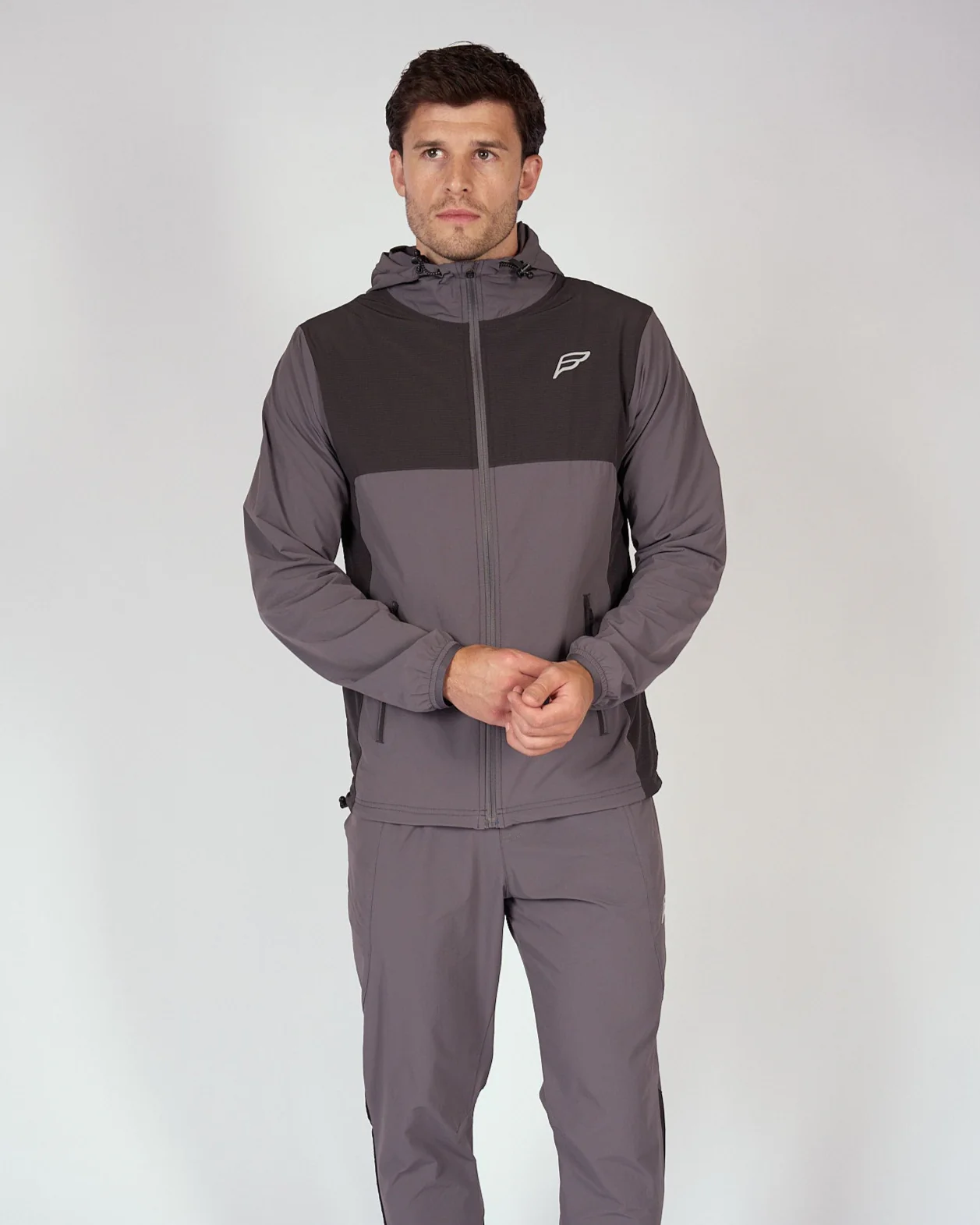 Mens Mid Grey Evolve Track Jacket - Image 2